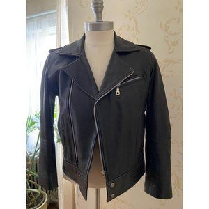 Ahram Cuir Prestige Collection Black 100% Leather Gorgeous Butter Soft Jacket 38